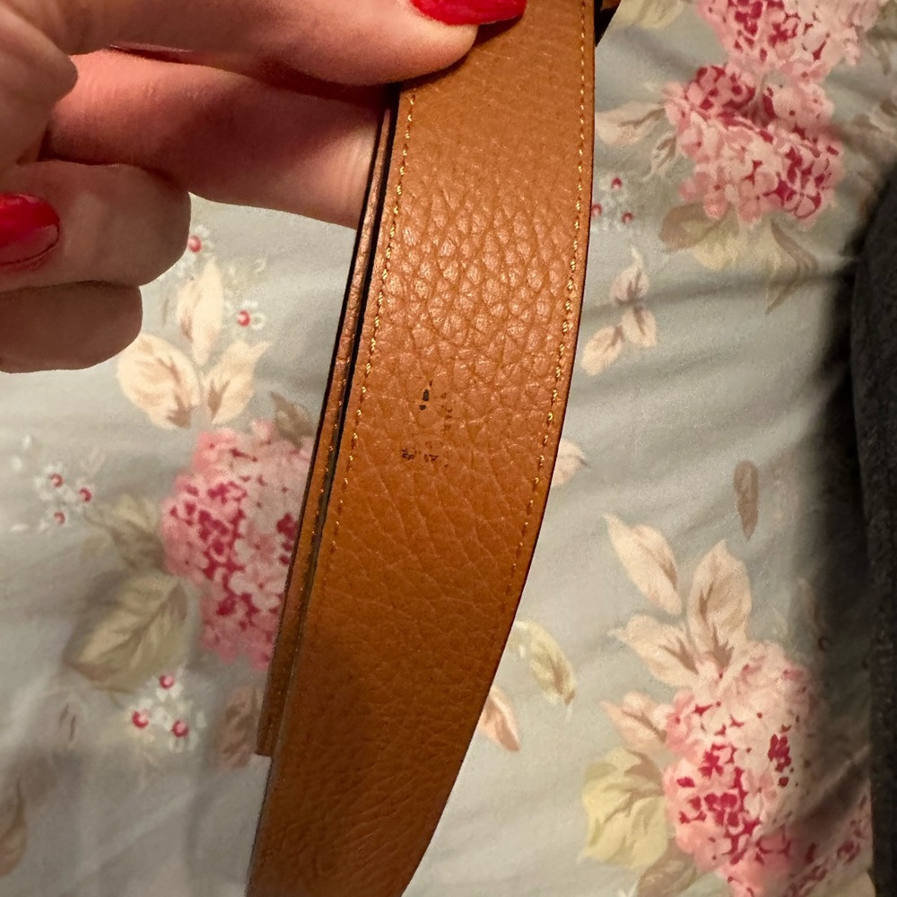 Louis Vuitton, double sided versatile belts with gold buckle